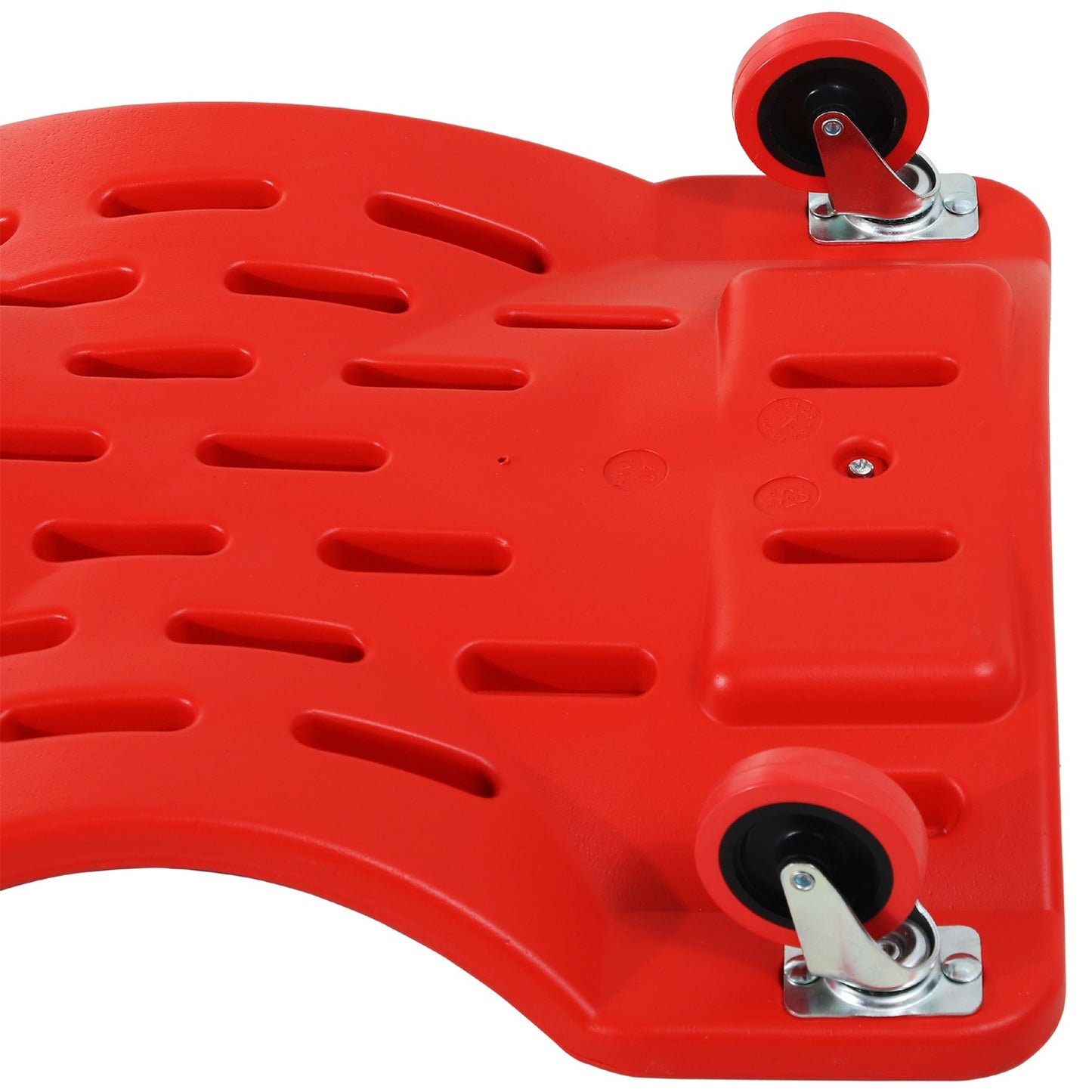 Rolling board for car workshop - 6 wheels, 120 kg capacity, red