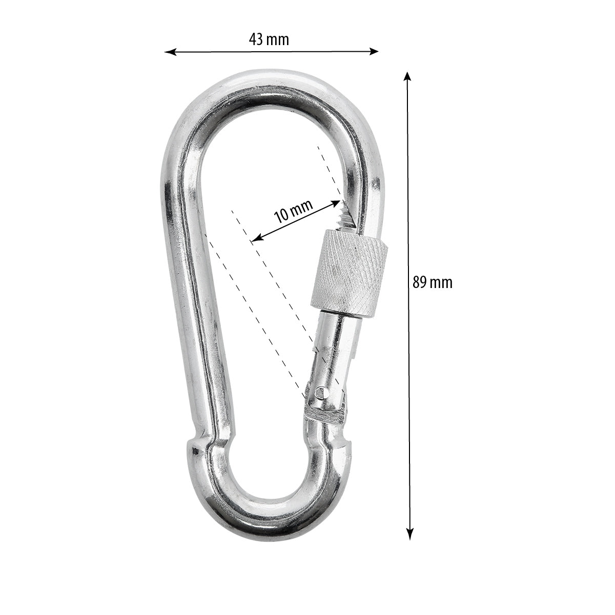 Carabiner Clip, M9 Size, Durable Metal