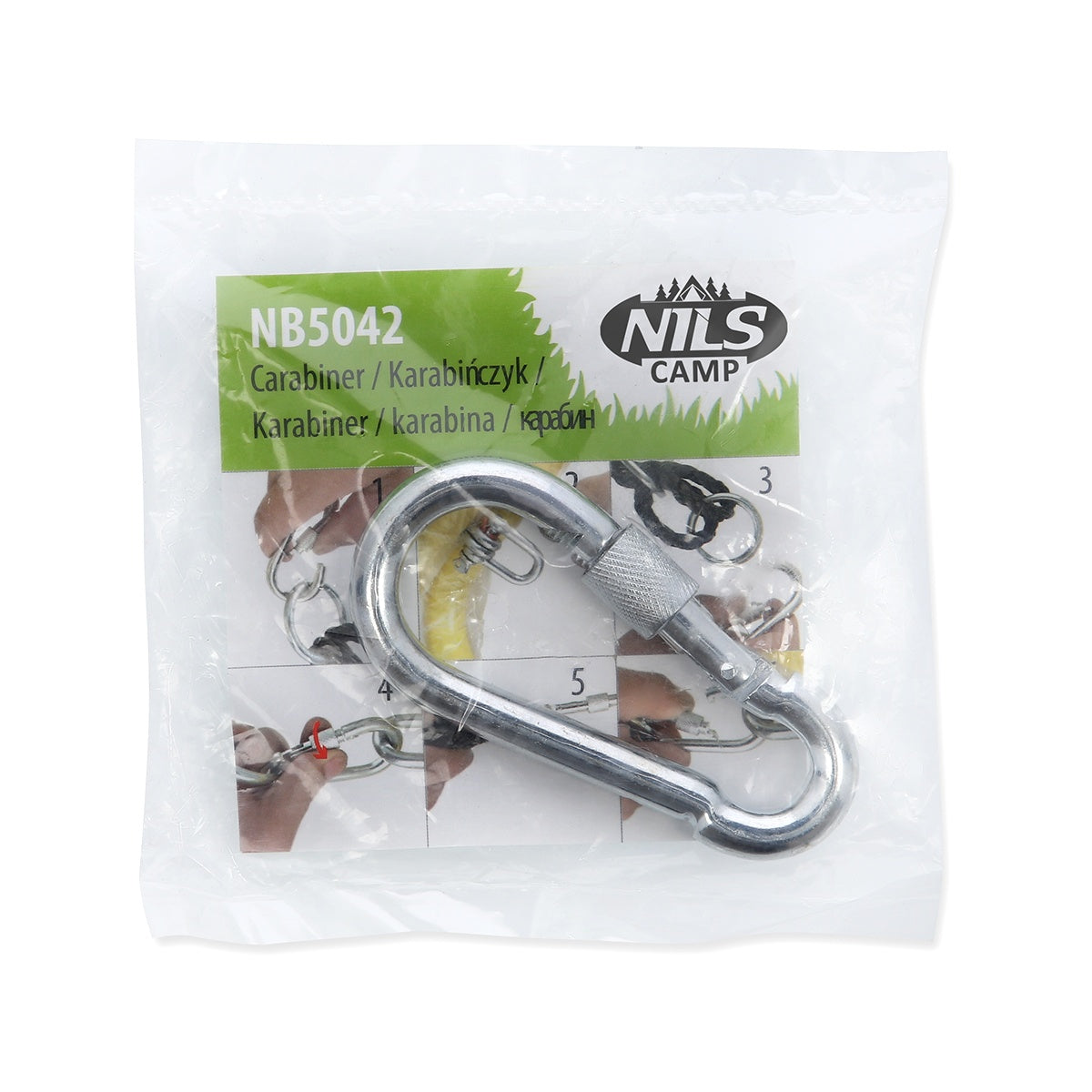 Carabiner Clip, M9 Size, Durable Metal