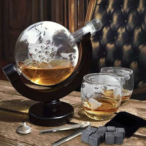 Carafe - globe - Malatec 22553 whiskey set