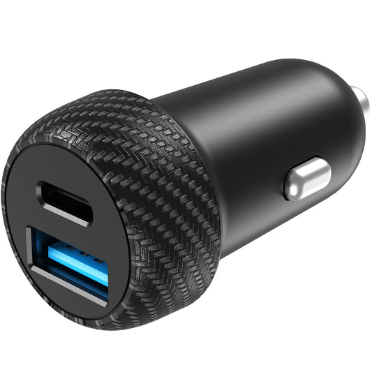 Car charger 1xUSB-C PD 1xUSB-A 35W