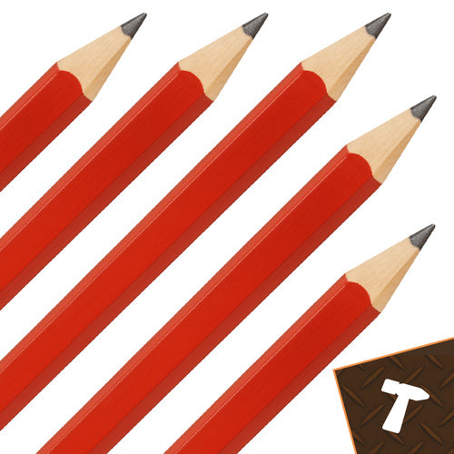 Carpenter's Square 30x30cm, Aluminum, 5 Pencils Set