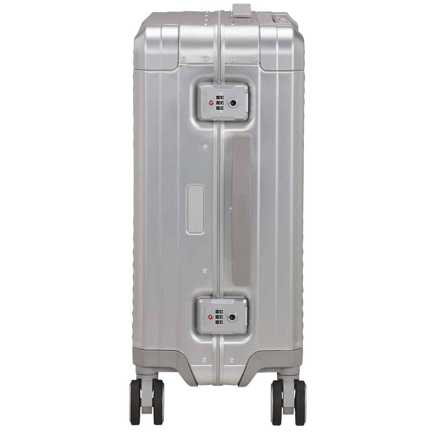 Carry-On Suitcase, Aluminum 55 cm, Silver