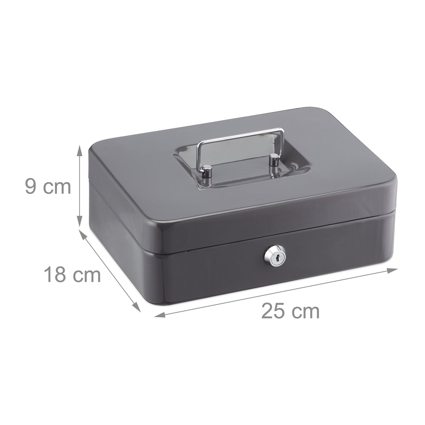 Cash box with 2 keys