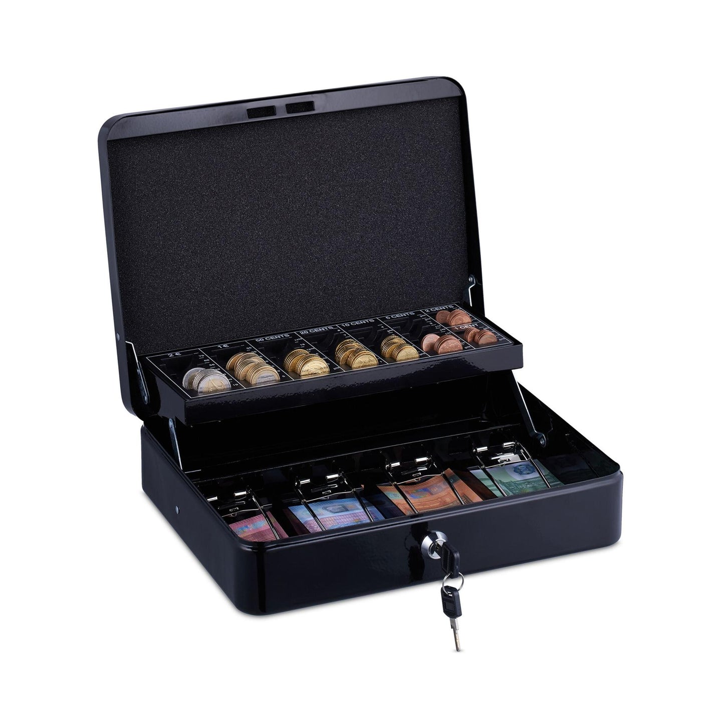 Cash drawer with coin counter