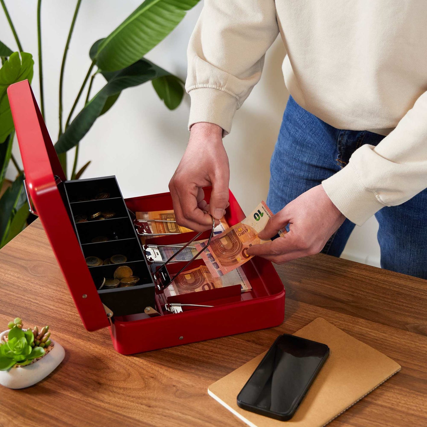 Cash drawer with number combination