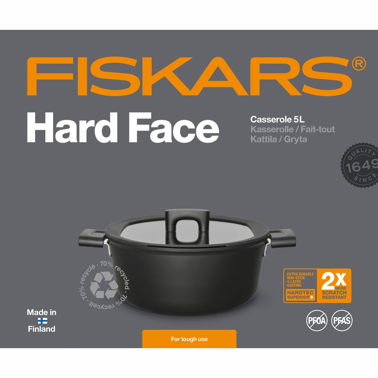 Casserole 5 L/26 cm Hard Face