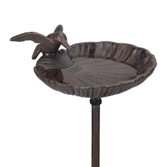 Cast-Iron Bird Bath with Stake