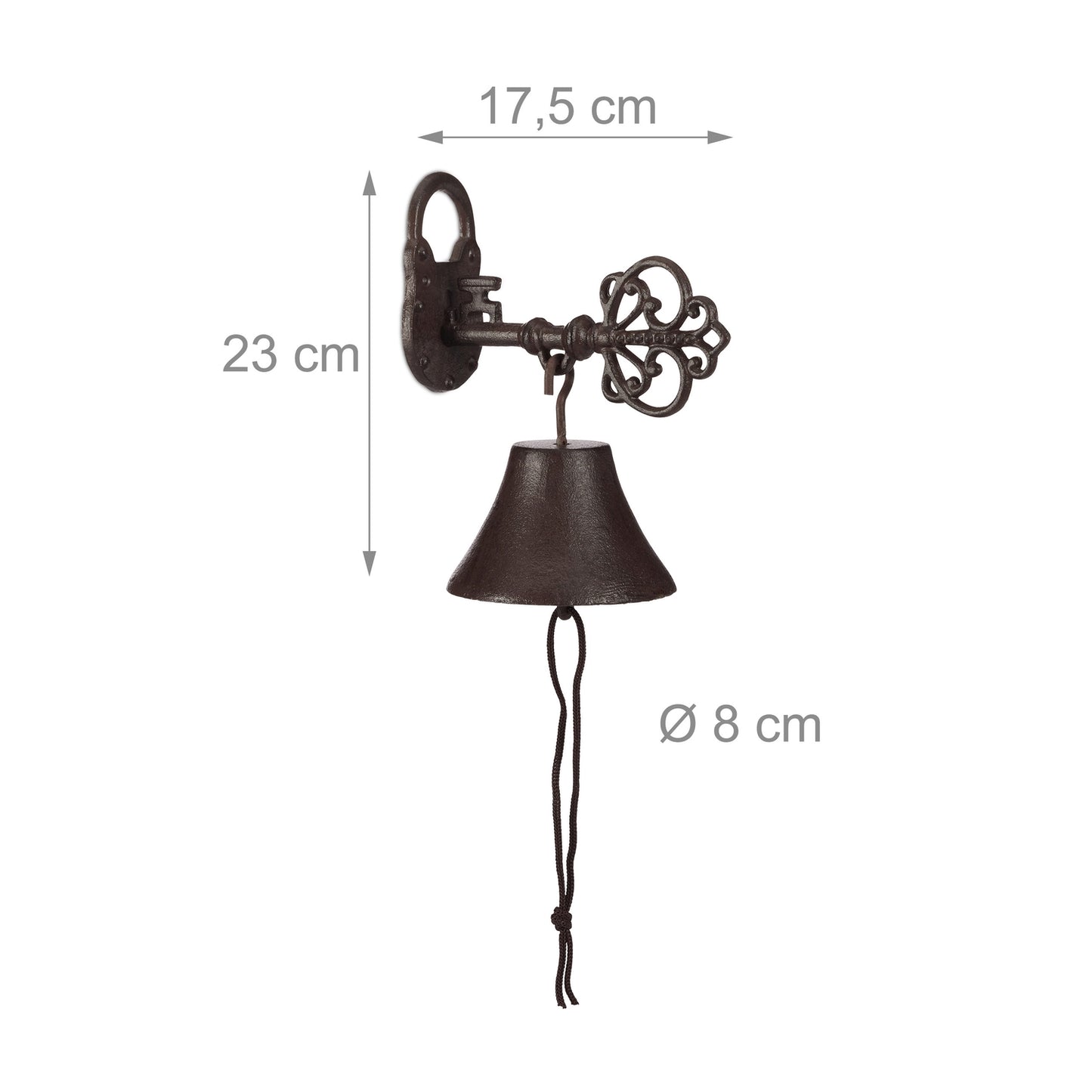 Cast Iron Door Bell Key & Lock