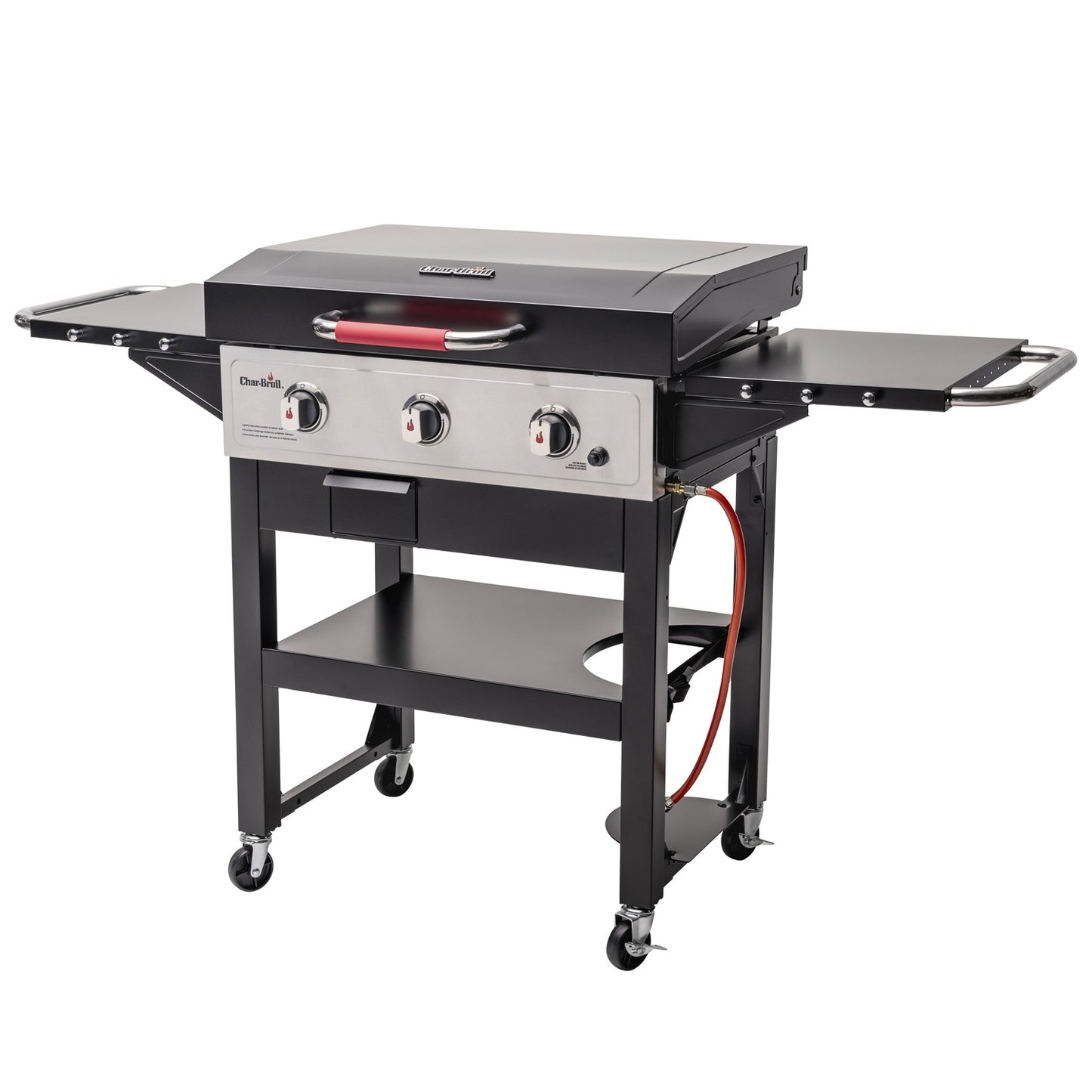 Cast Iron Griddle with Burners, 48x68 cm, Drip Tray