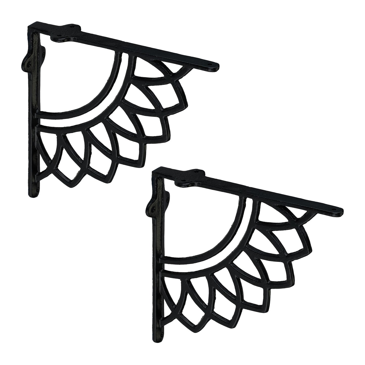Cast Iron Mandala Shelf Brackets, Set of 2