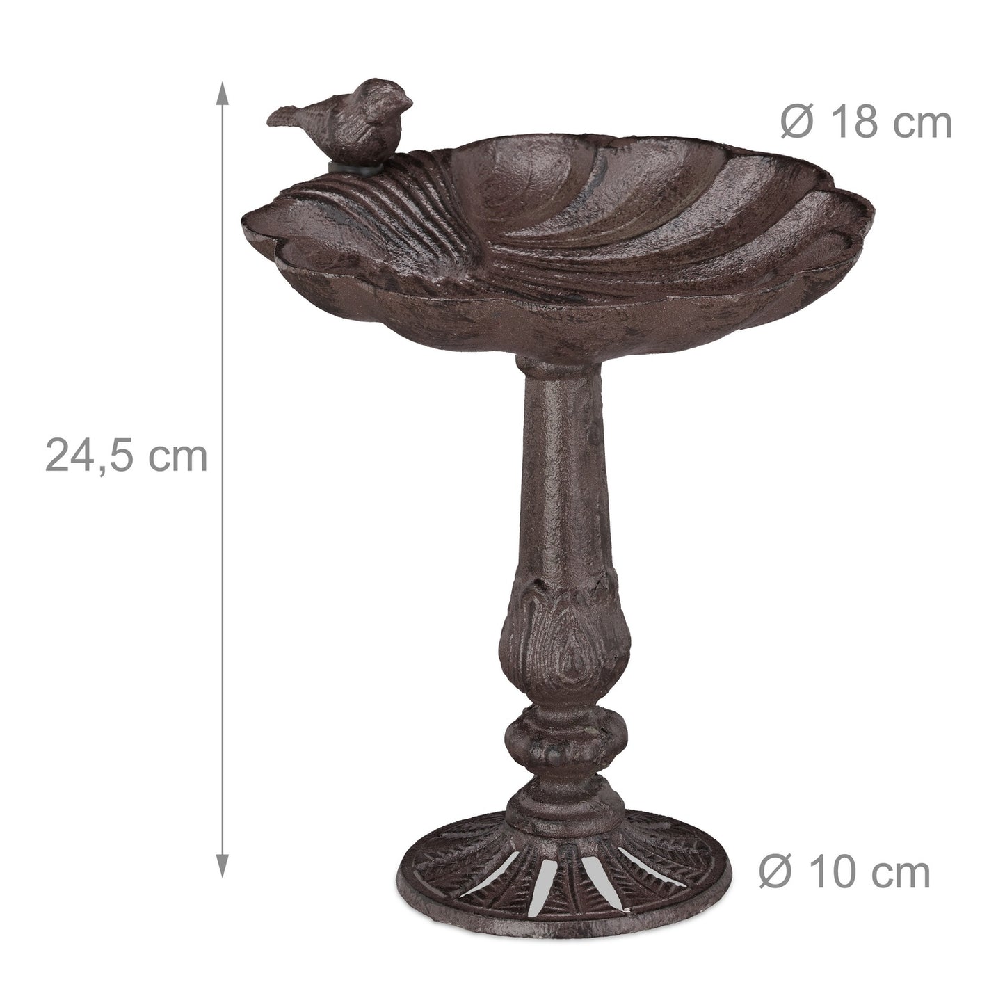 Cast iron bird bath