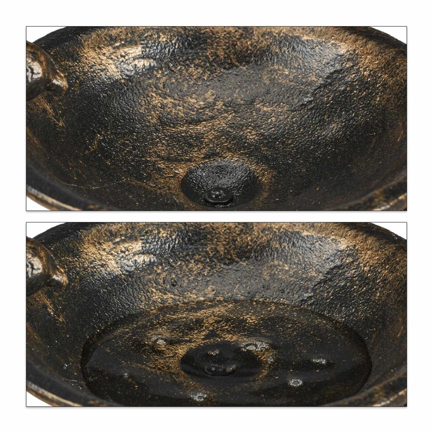 Cast iron bird bath
