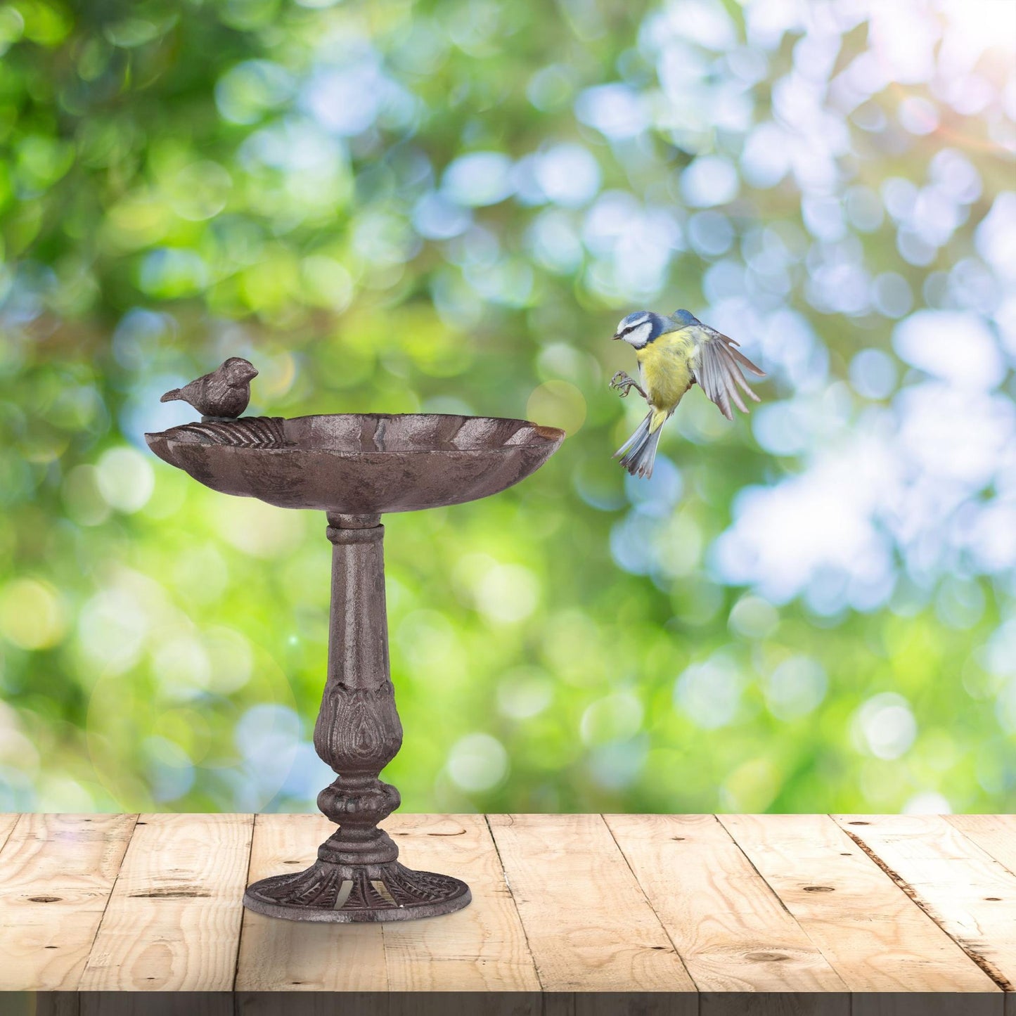 Cast iron bird bath