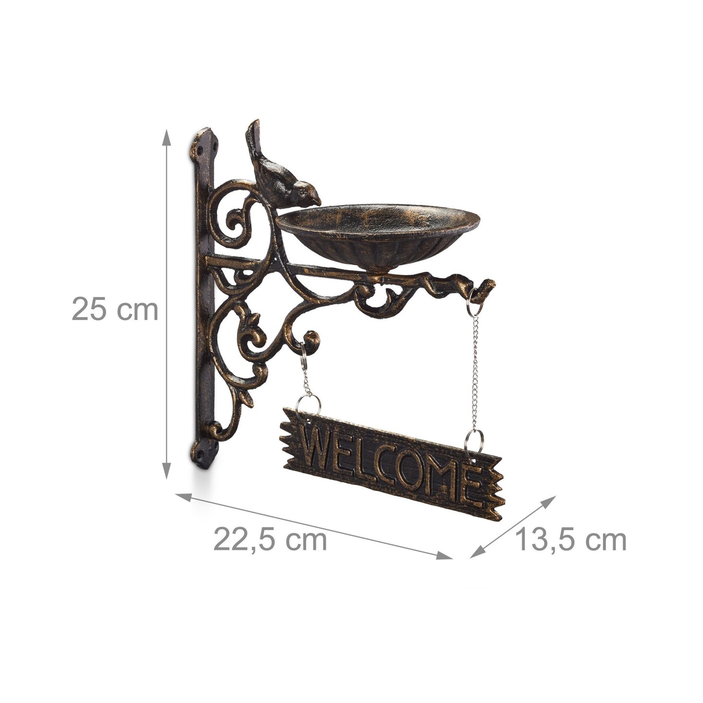 Cast iron bird bath