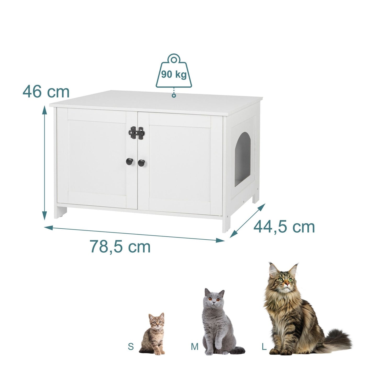 Cat Cabinet with Litter Tray Storage and Ventilation