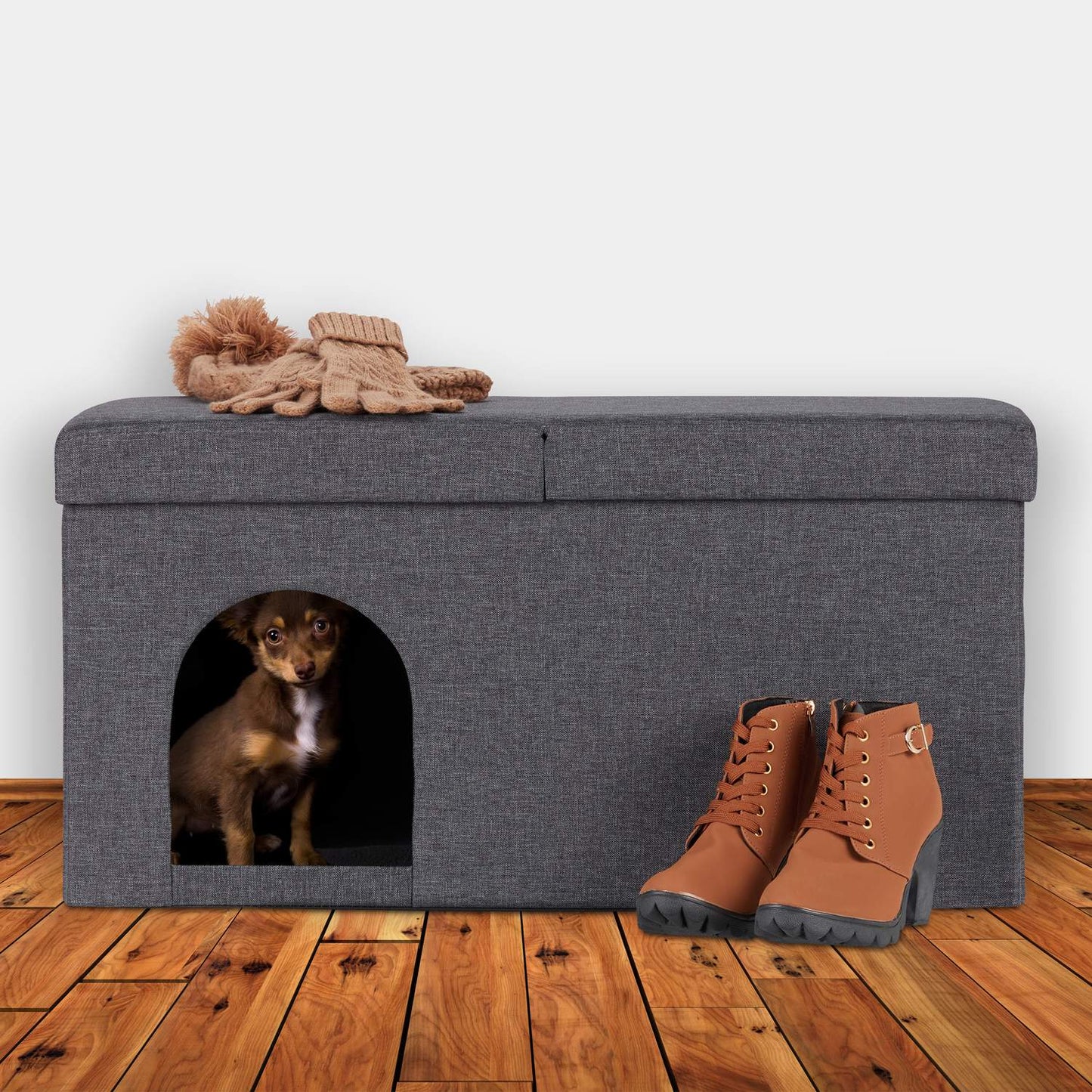 Cat Cave in Grey with Lid