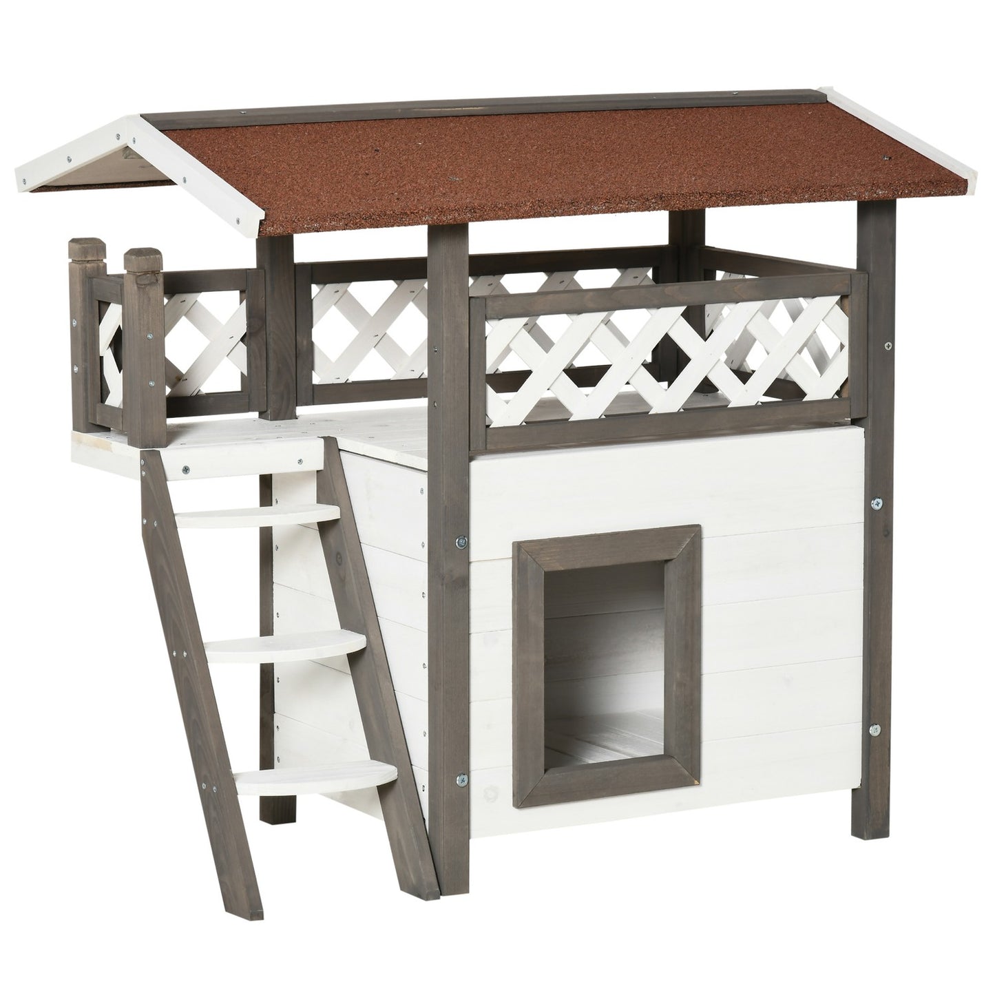 Cat House - Spruce Wood, insulated, indoor and outdoor use