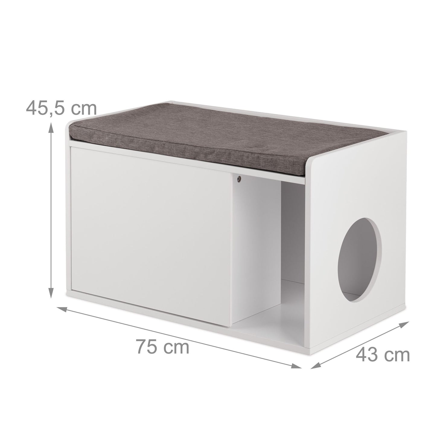 Cat Litter Box Cabinet With Bench