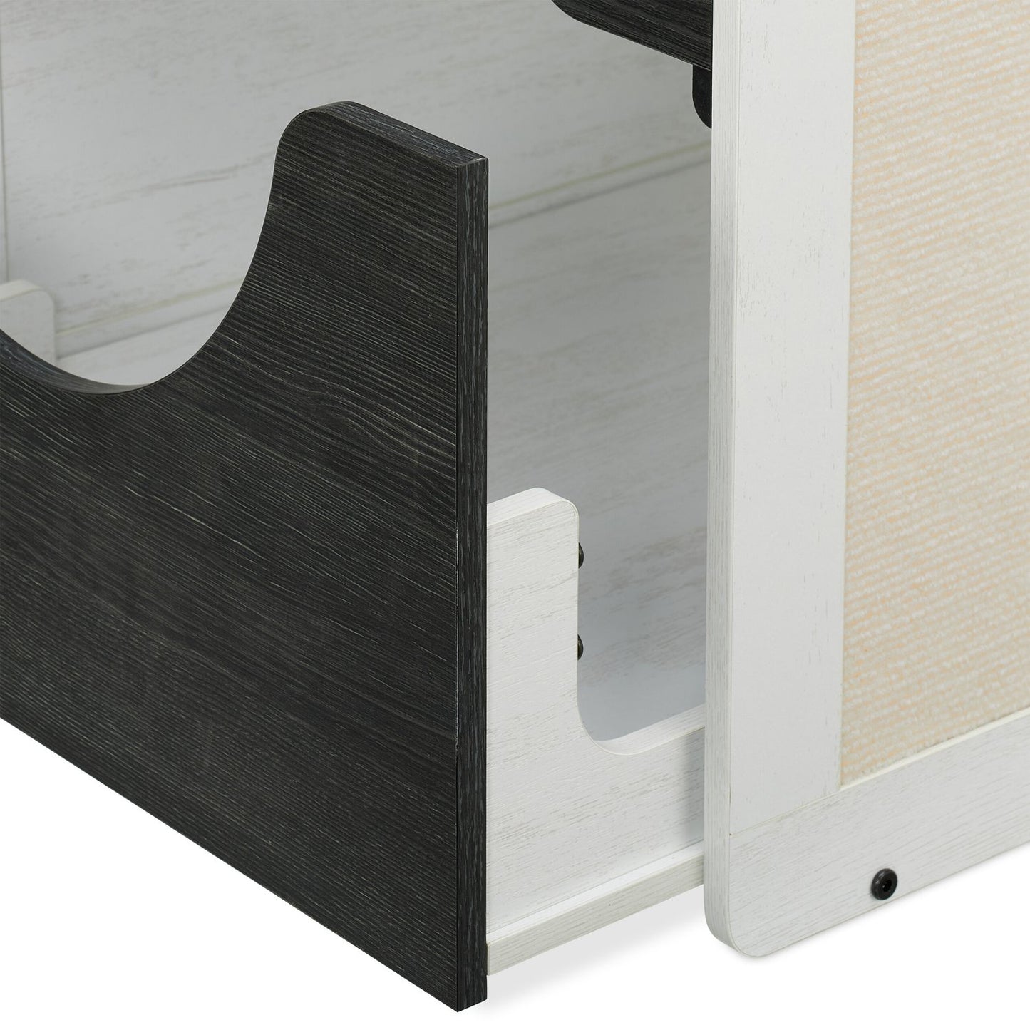 Cat Litter Box Cabinet with Cushion and Scratch Mats