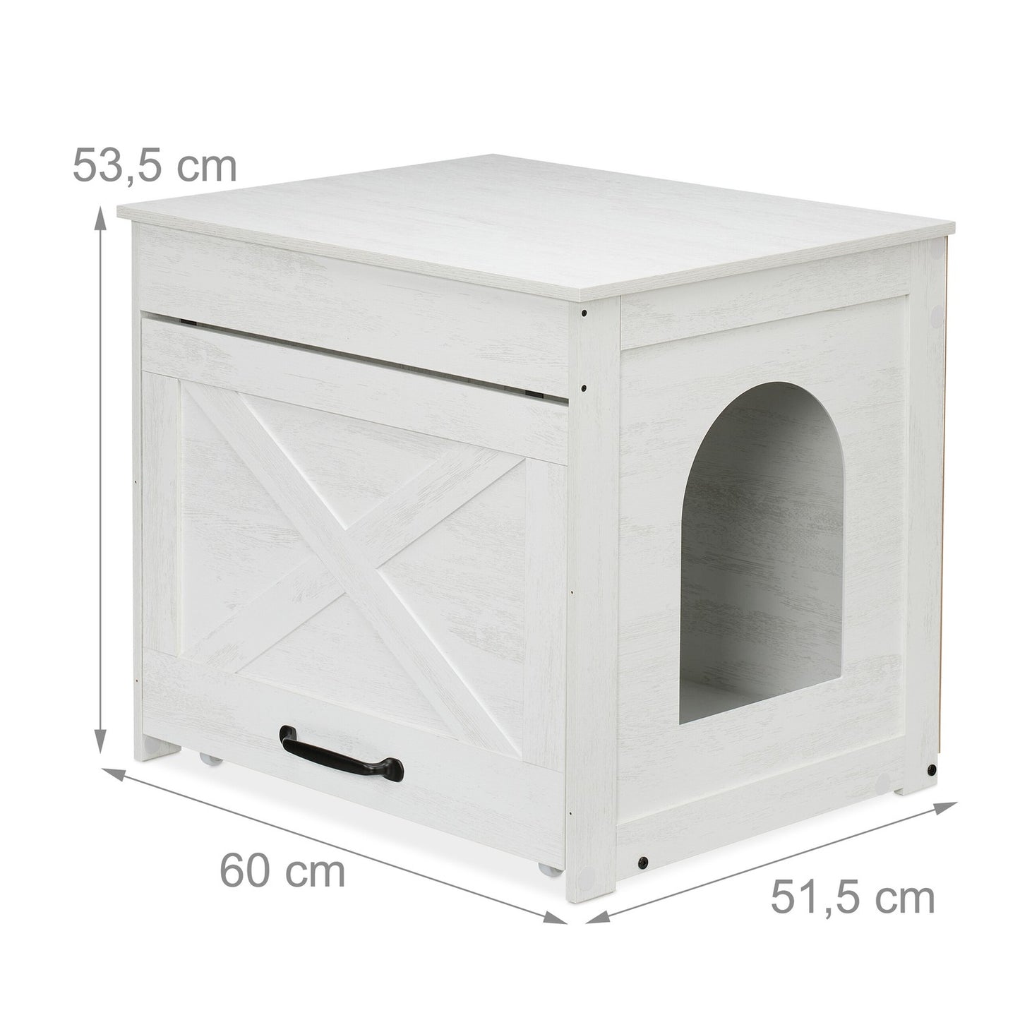 Cat Litter Cabinet with Scratching Mat and Drawer