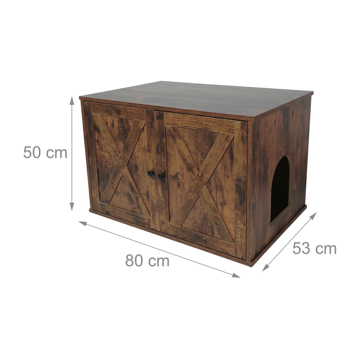 Cat Litter Cabinet with Side Entrance and Divider