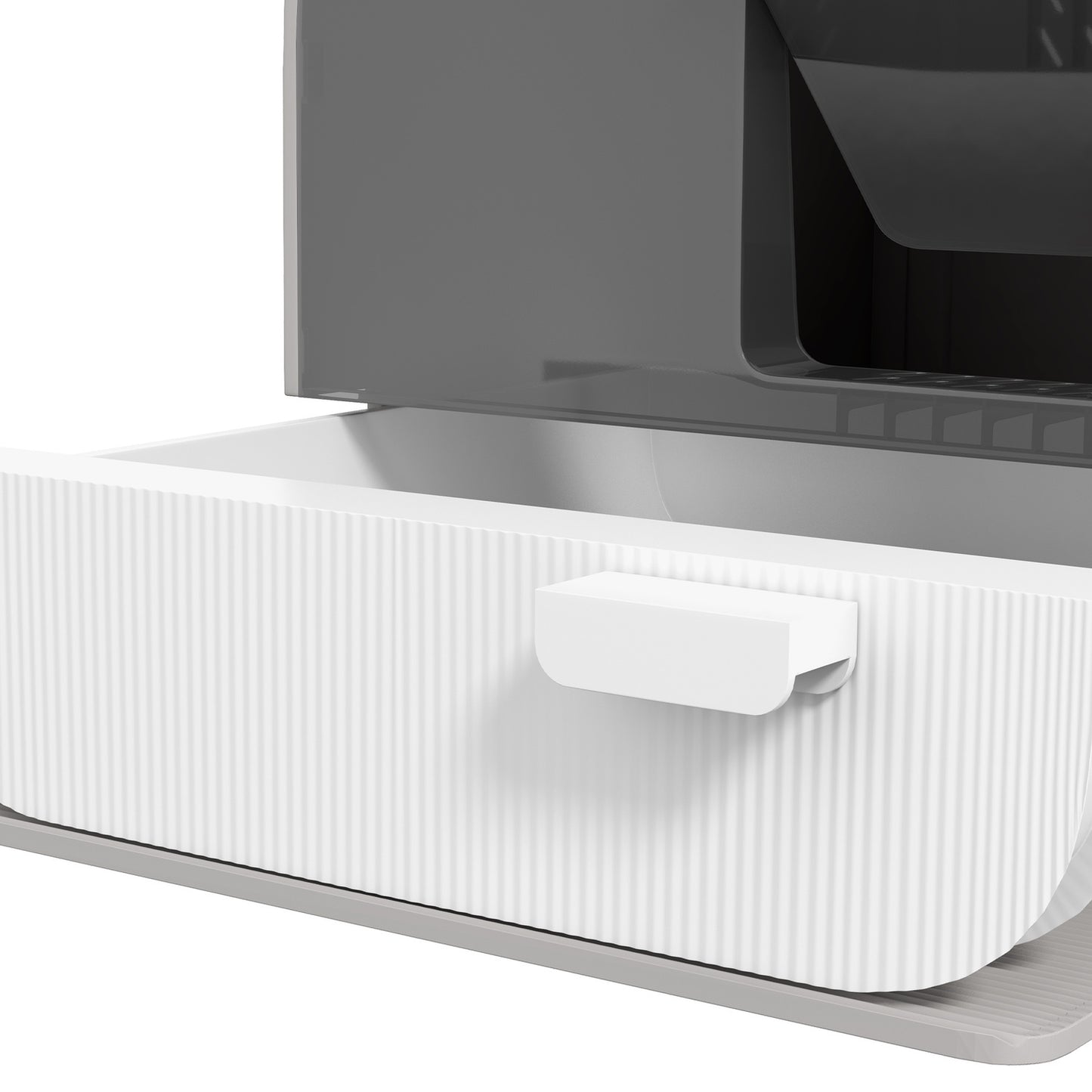 Cat box with lid and pull-out tray - Gray 5 kg