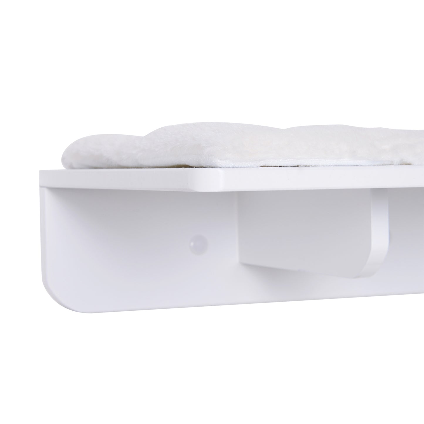Cat seat with scratching post and toy, plush cushion, 53 cm