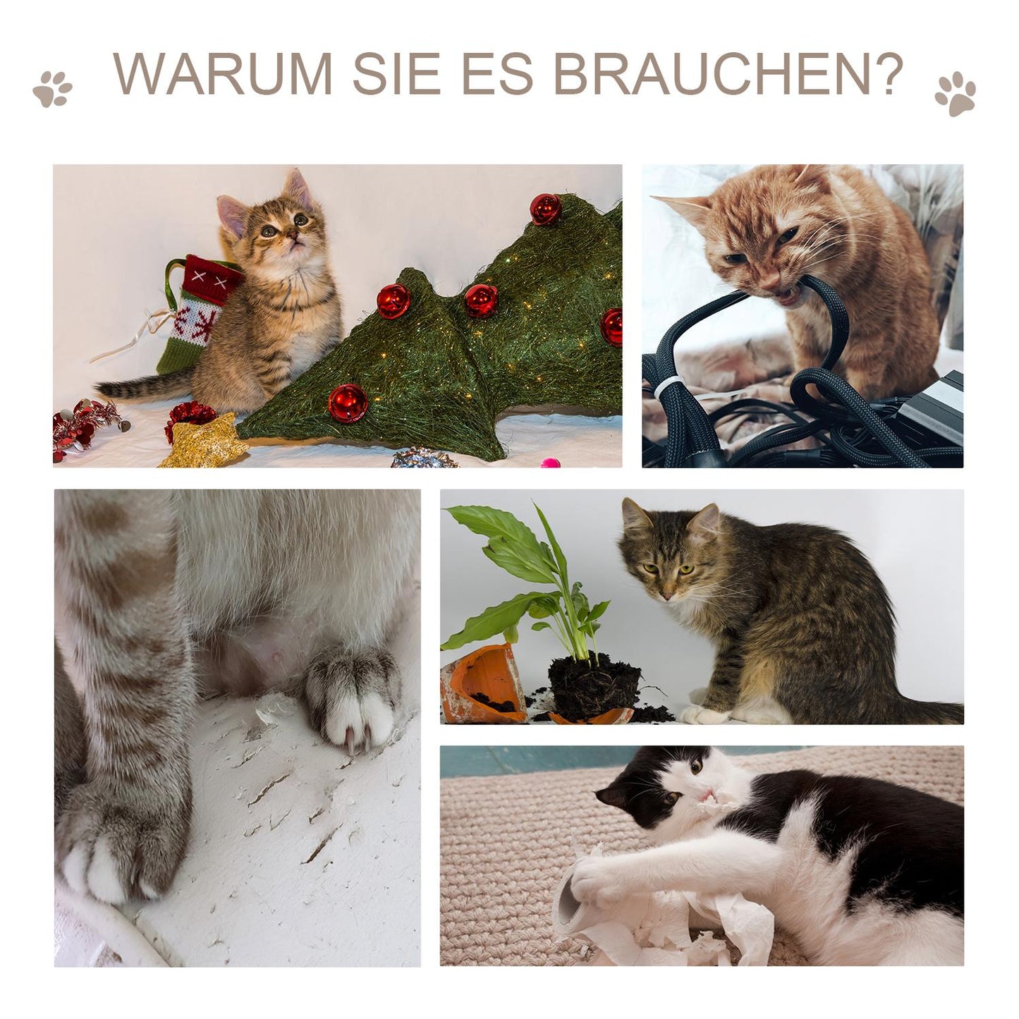 Cat scratching tree with sisal and toy, 71.5x49.5x120 cm