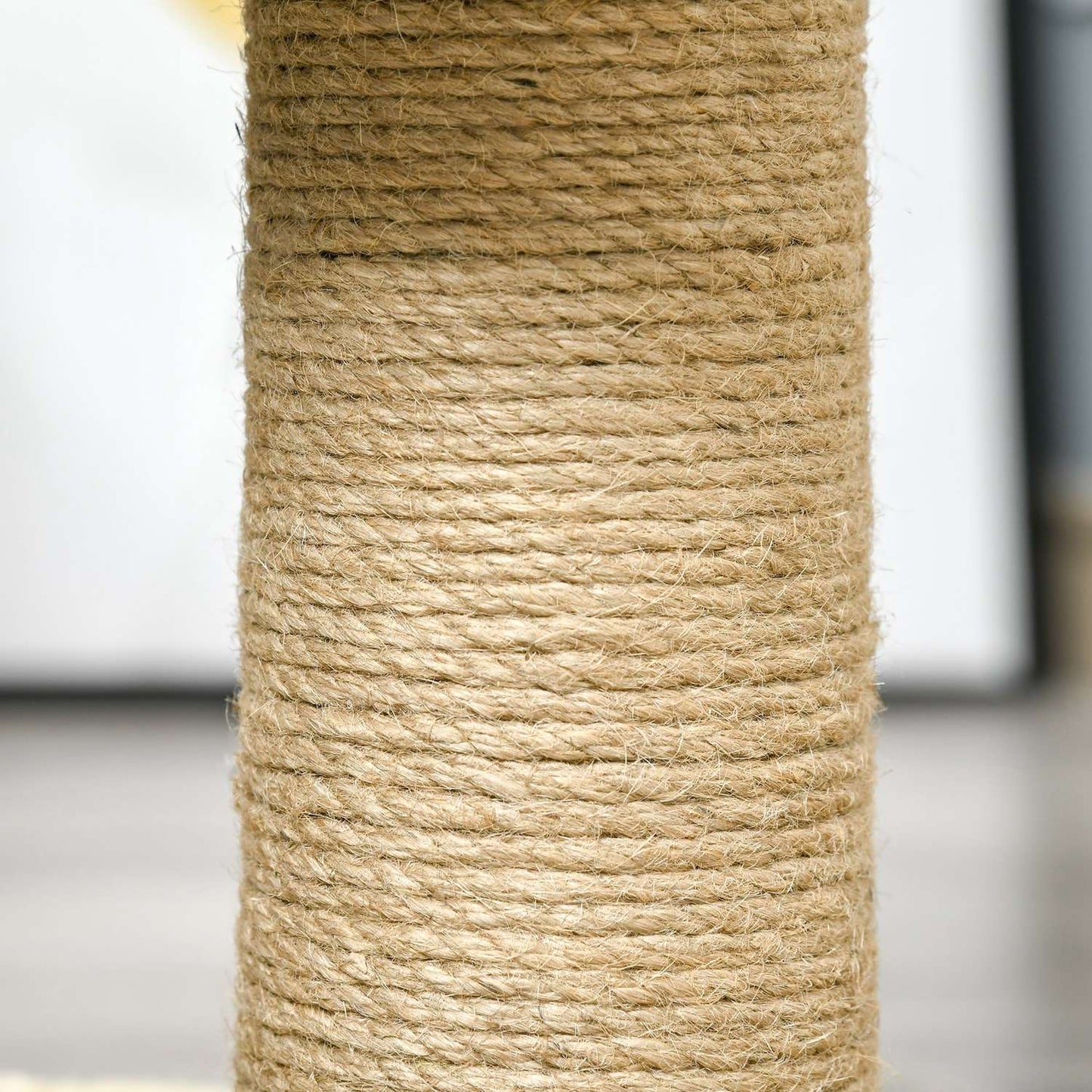 Cat scratching post, jute stem, toys, khaki/brown, 40x30x56cm