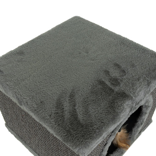 Cat Scratching Post with Bed, Sisal, Stable Legs