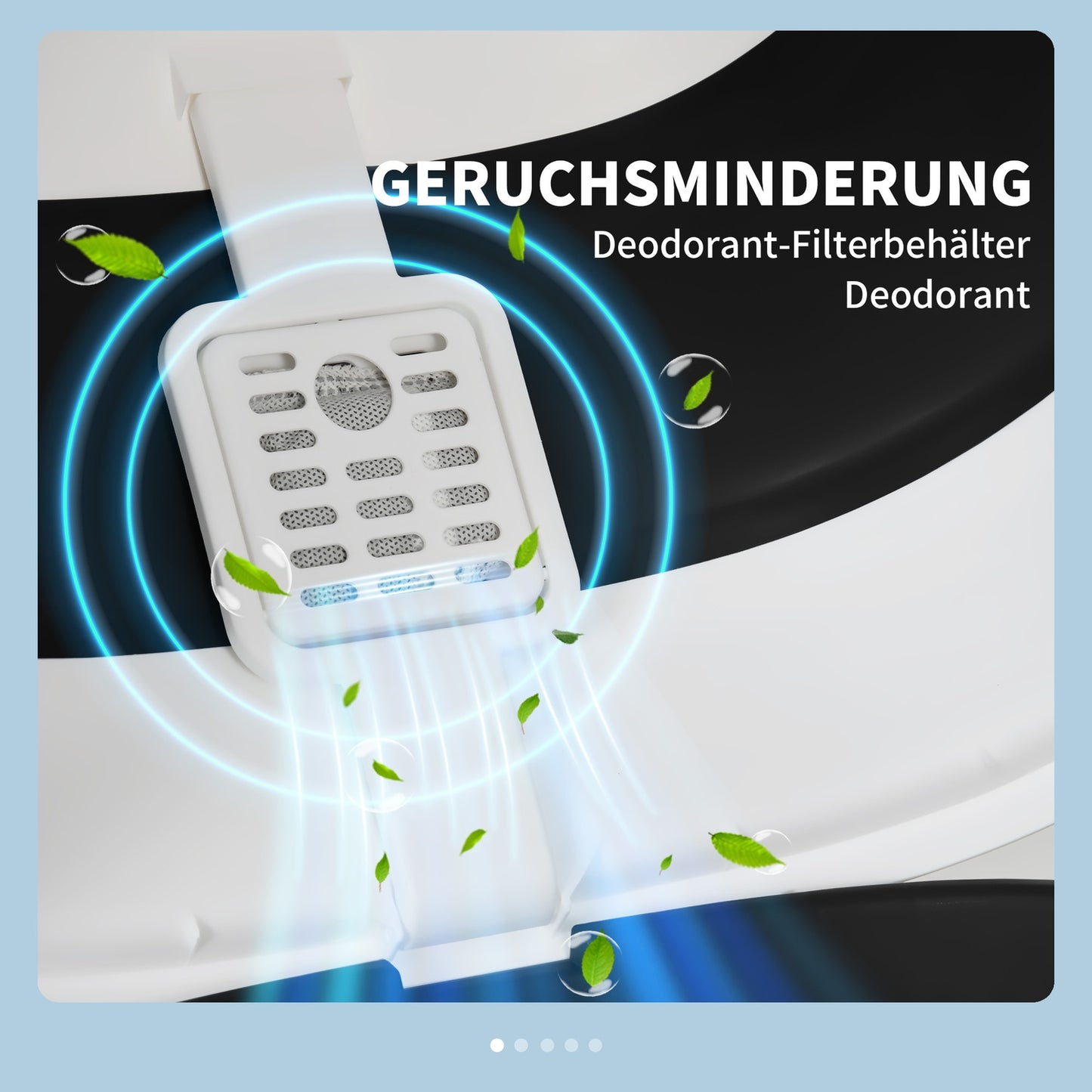 Cat box with deodorant, scoop & grid floor, large