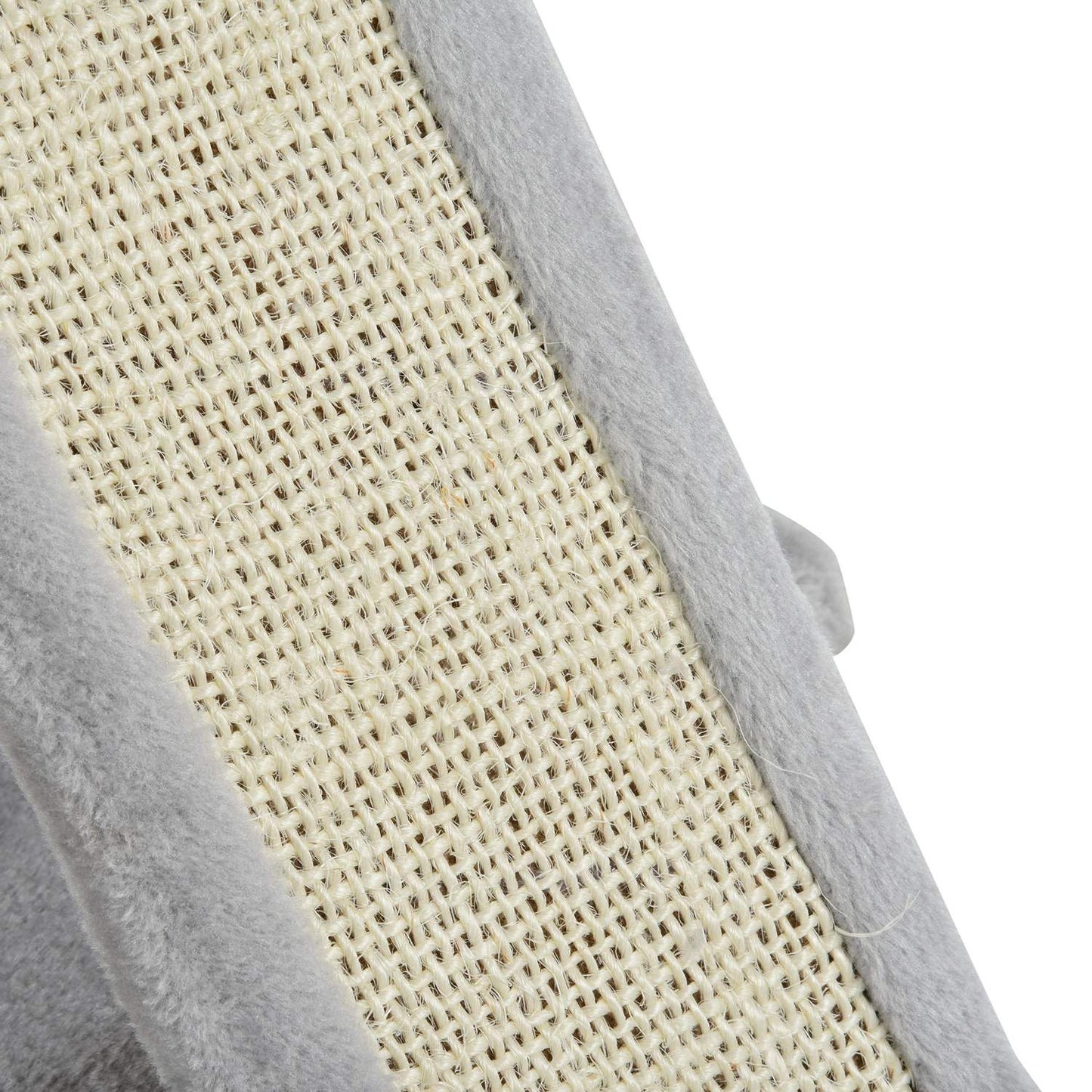 Light gray cat tree with sisal poles, 59x39x83 cm