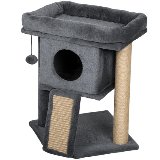 Cat Tree with Jute Scratching Mat, Beige, 40x40x57 cm