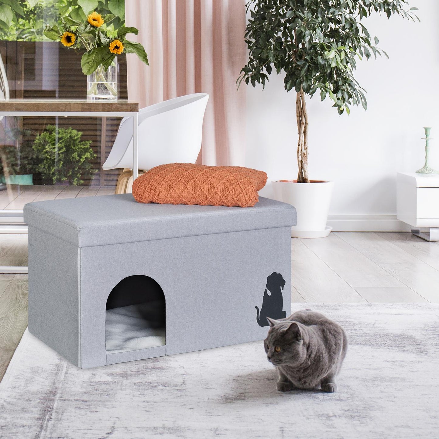 Cat cave with lid