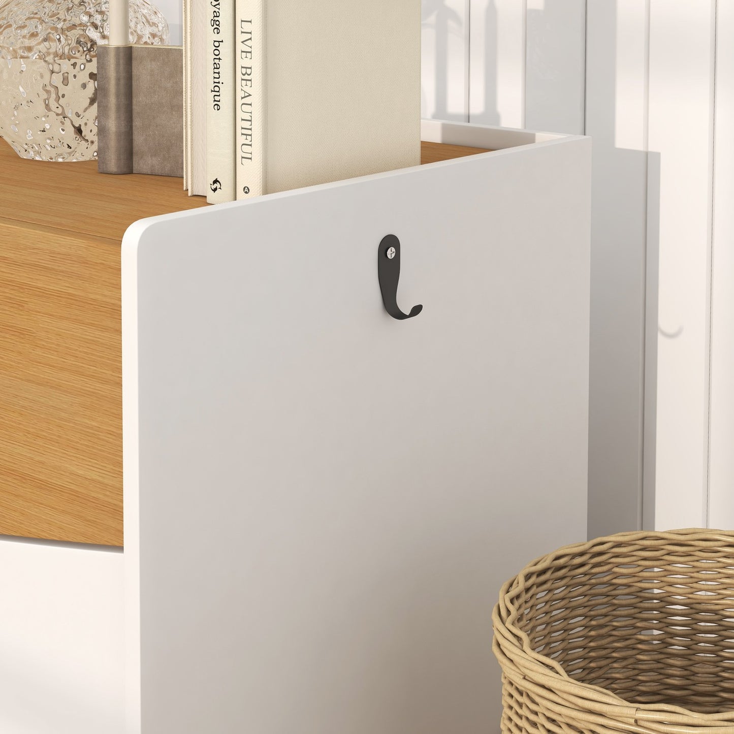 Cat litter cabinet, oak, with pull-out drawer