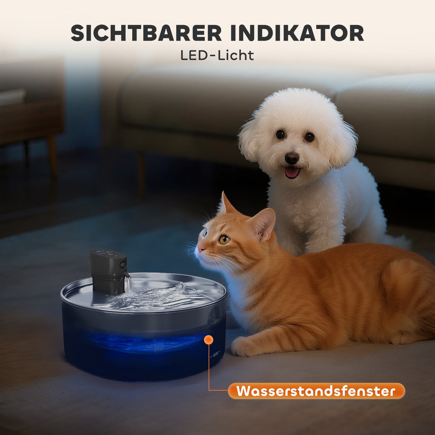 Cat Water Fountain, 7L Capacity, Quiet Pump, LED Display