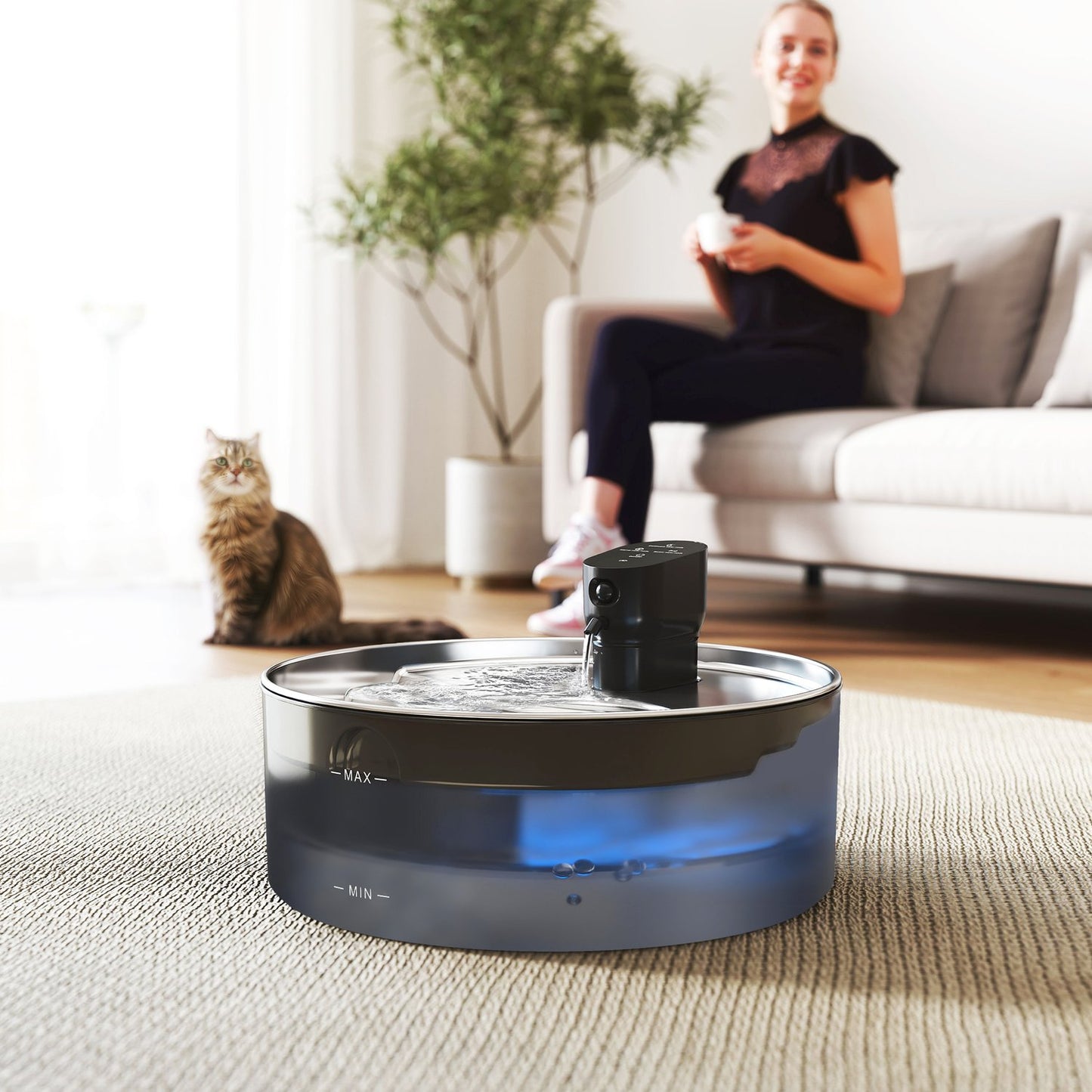 Cat Water Fountain, 7L Capacity, Quiet Pump, LED Display