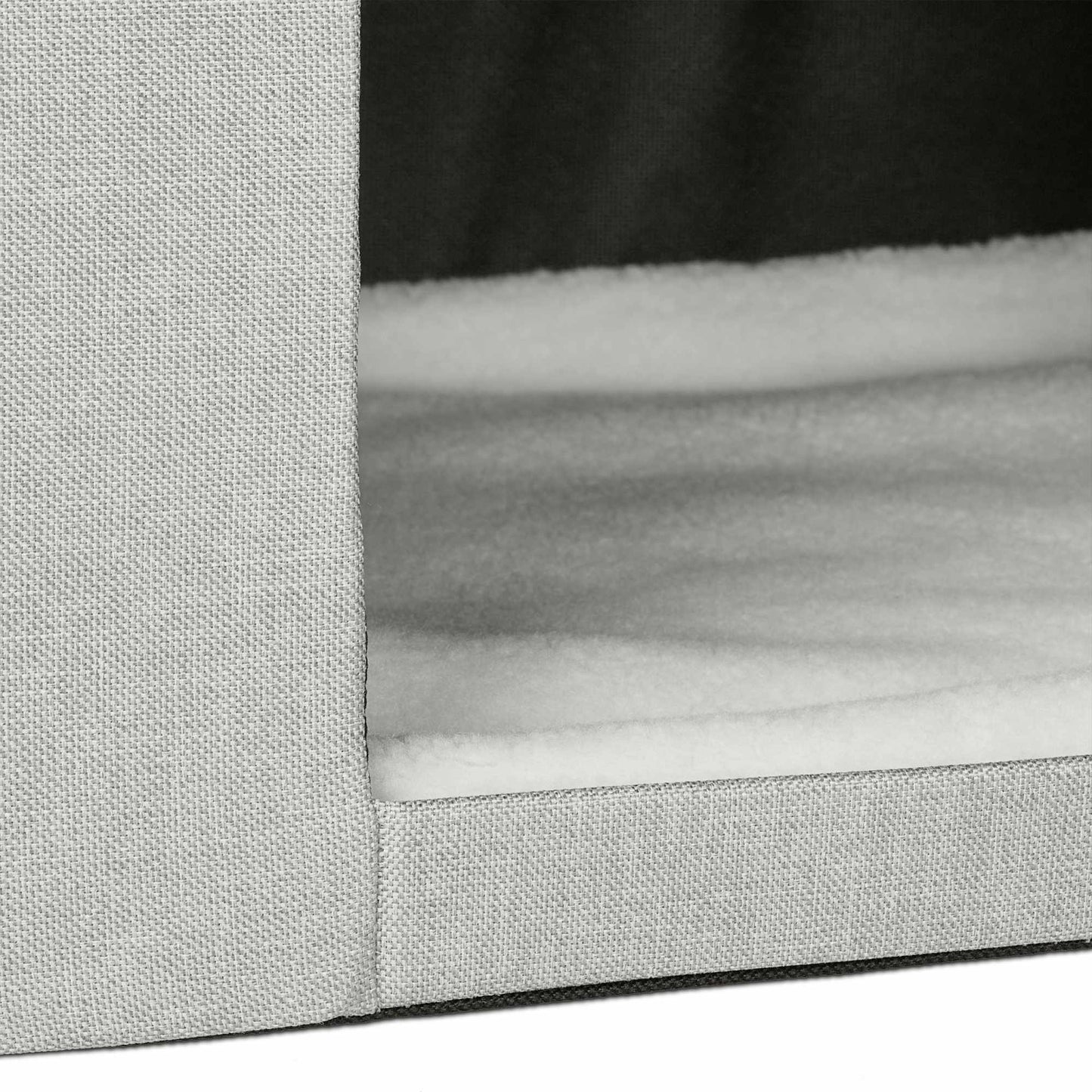 Cat hide in beige with lid