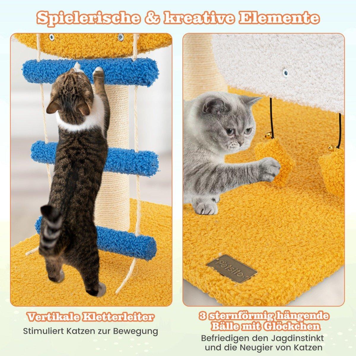 Cat scratching post with helicopter platform & scratching post & jumping platform scratching post