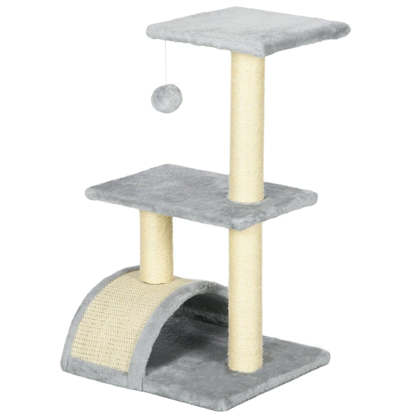 Cat Tree with Sisal Posts & Plush Balls, 72 cm