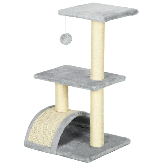 Cat Tree with Sisal Posts & Plush Balls, 72 cm