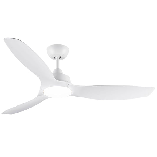 Ceiling Fan Light, Adjustable White LED, Ø135 cm, Remote-Controlled