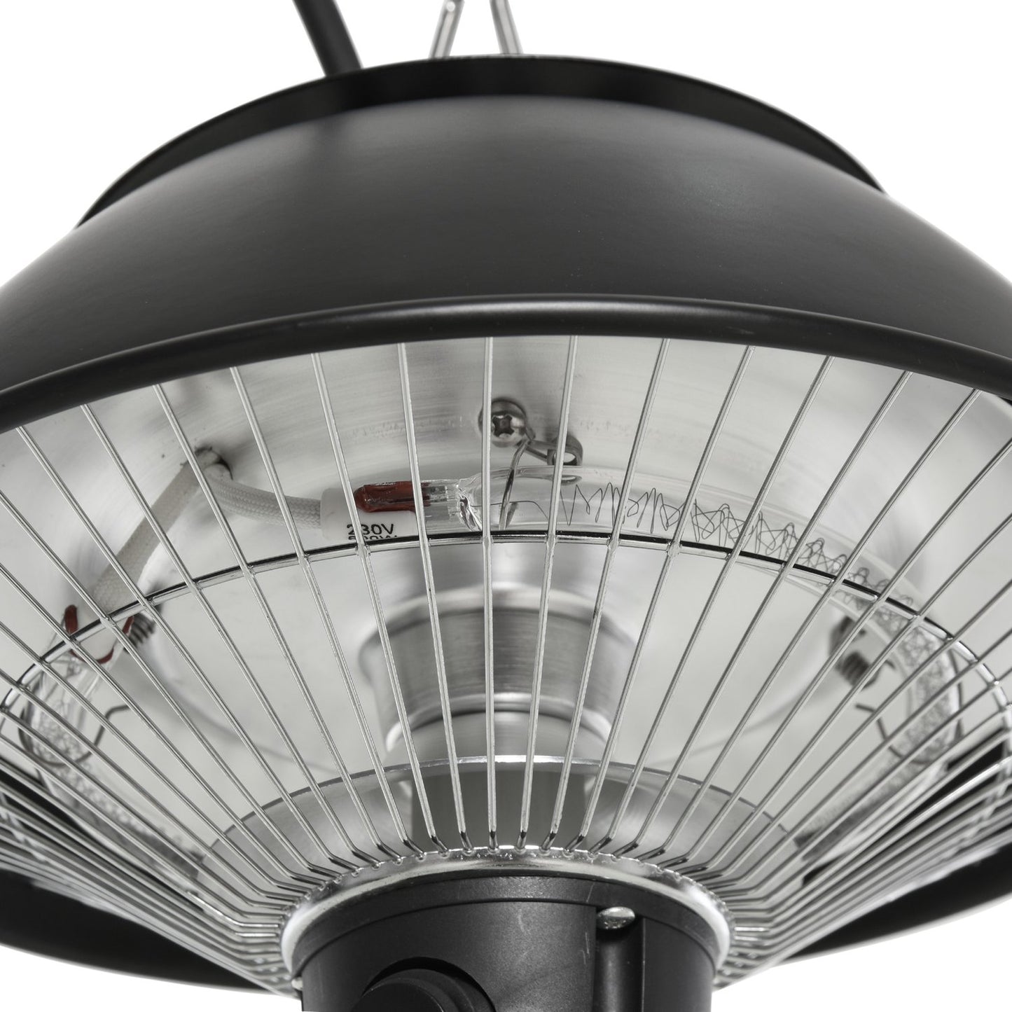 Electric ceiling heater 600W, black aluminium, patio use