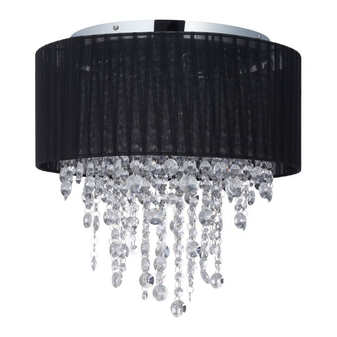 Ceiling lamp organza crystal black