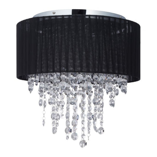 Ceiling lamp organza crystal black