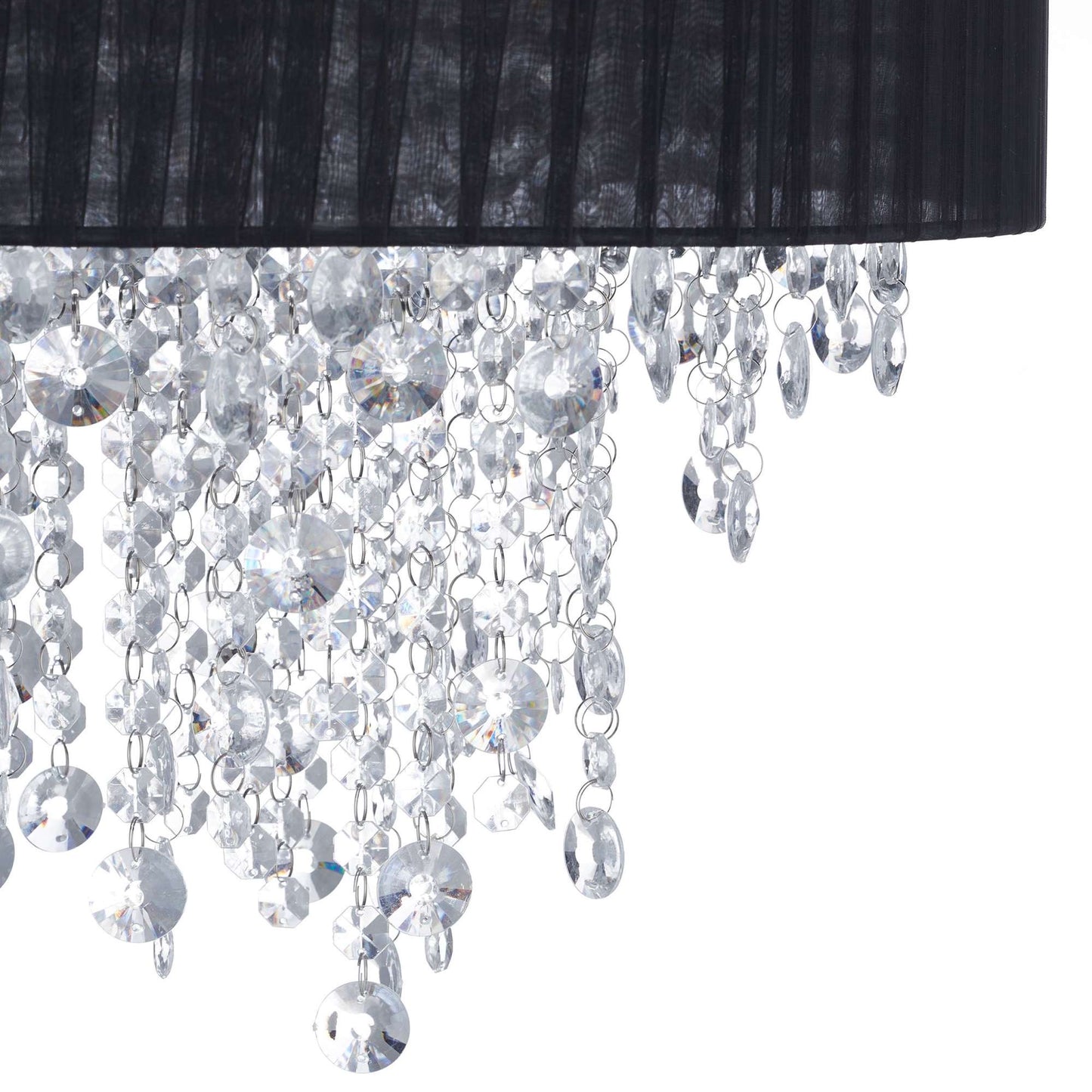 Ceiling lamp organza crystal black