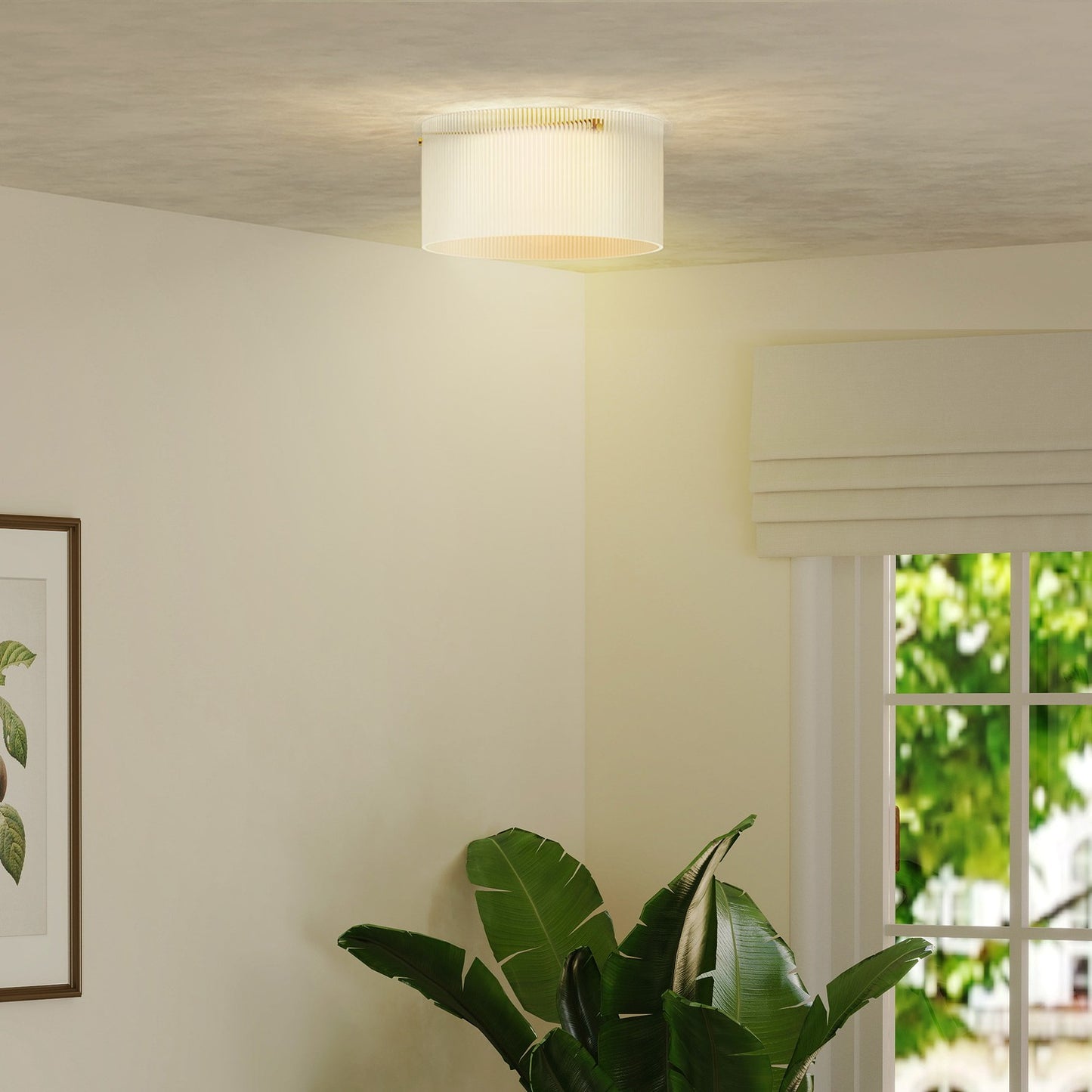 Ceiling Lamp, Acrylic Shade, Metal, Halogen/LED Compatible