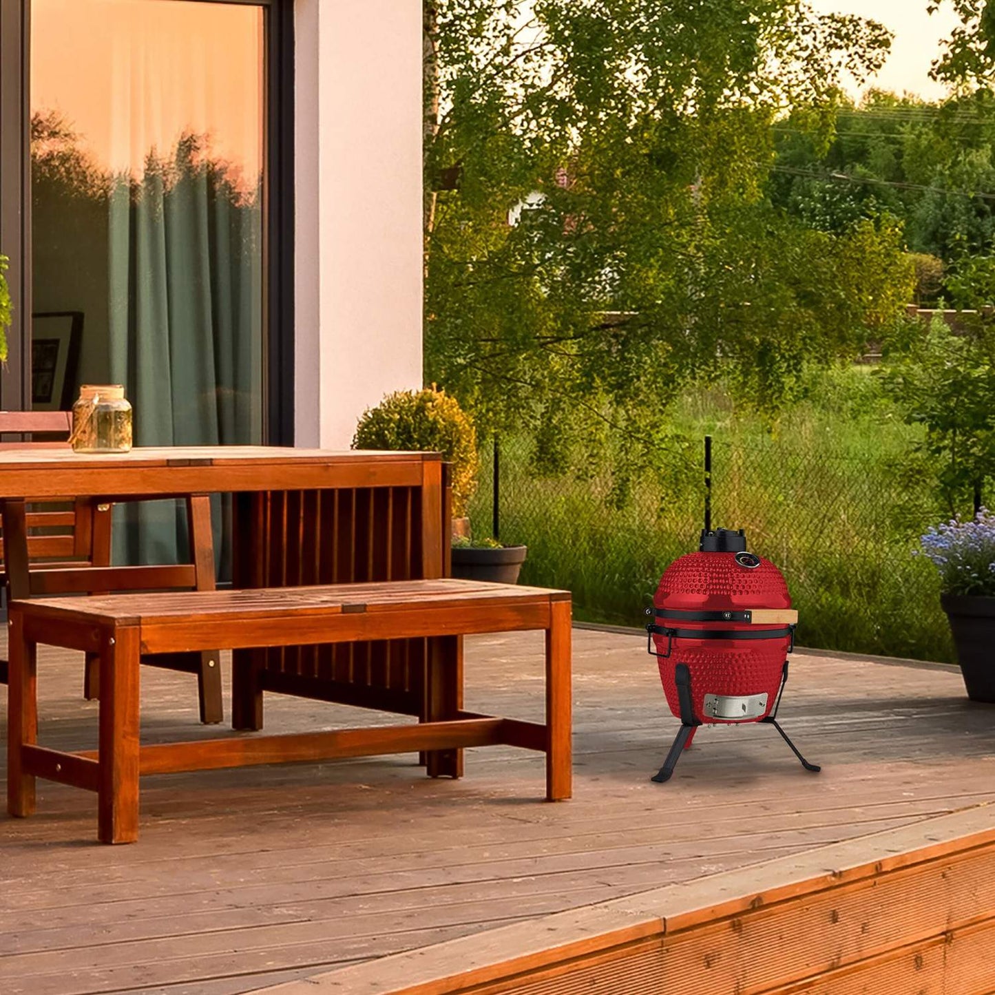 Ceramic Kamado Grill – Versatile for Grilling & Baking