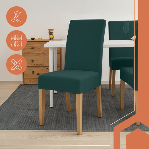 Chair Covers, 6-Pack, Bottle Green